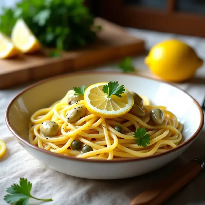 Pasta al Limón con Anchoas y Alcachofas: Receta Siciliana Rapida y Sin Lactosa