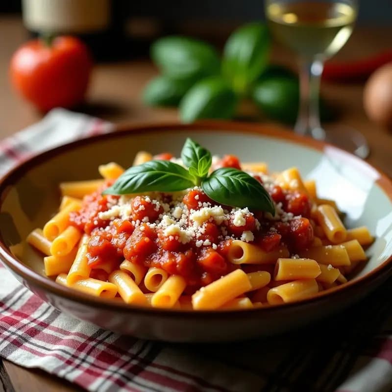 Pasta All’a Matriciana con Panceta Ahumada: Receta Italiana Tradicional en 25 Minutos