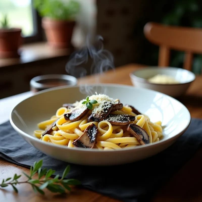 Pasta Trufada con Hongos Portobello: Receta en Thermomix Ultracremosa y Gourmet