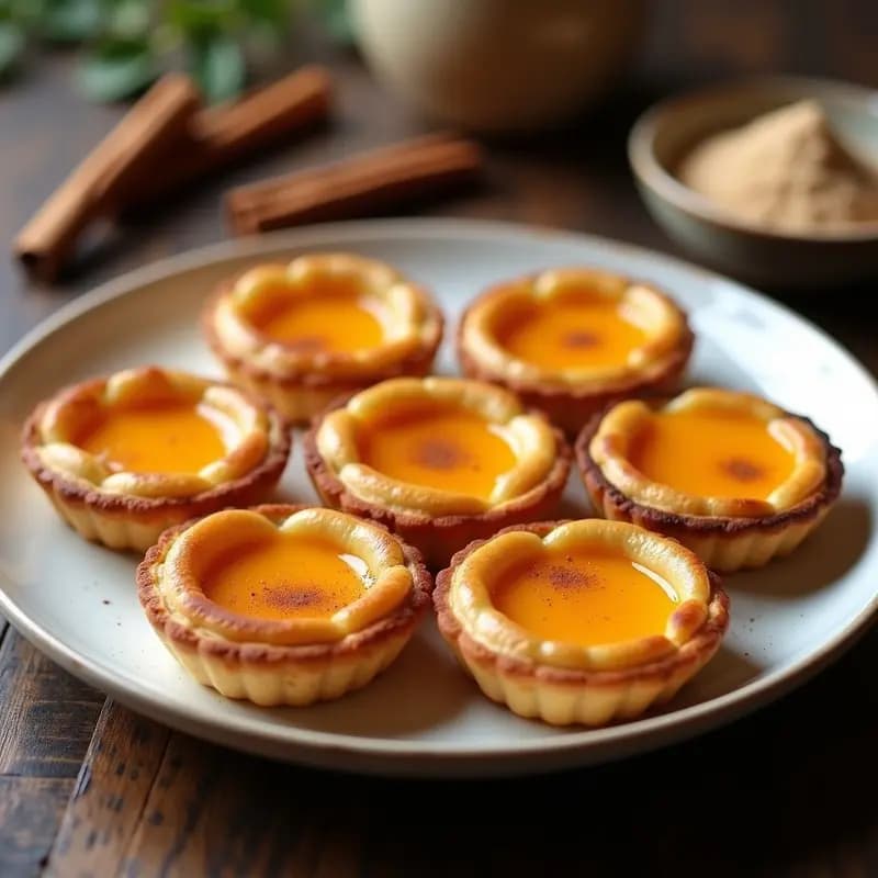 Pasteis de Nata de Calabaza: Versión portuguesa vegana y sin gluten