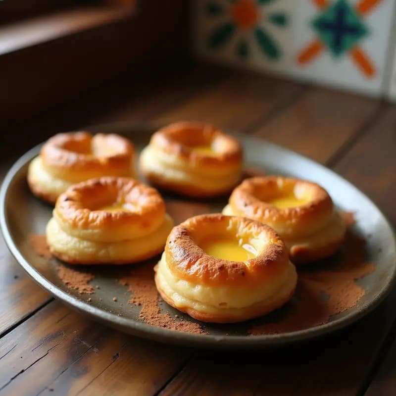 Pasteis de Nata Portugueses con Canela: Postre Cremoso y Crujiente en Horno