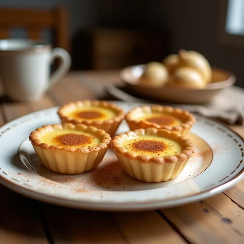 Pasteis de Nata Veganos con Crema de Coco y Canela: Postre Portugués Sin Lácteos