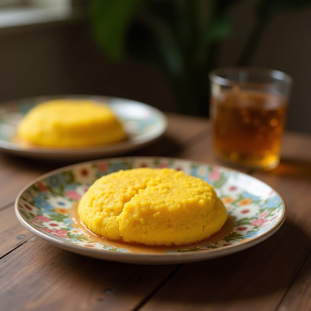 Pastel de Algodón de Cúrcuma y Coco: Postre Japonés Sin Horno en 3 Ingredientes