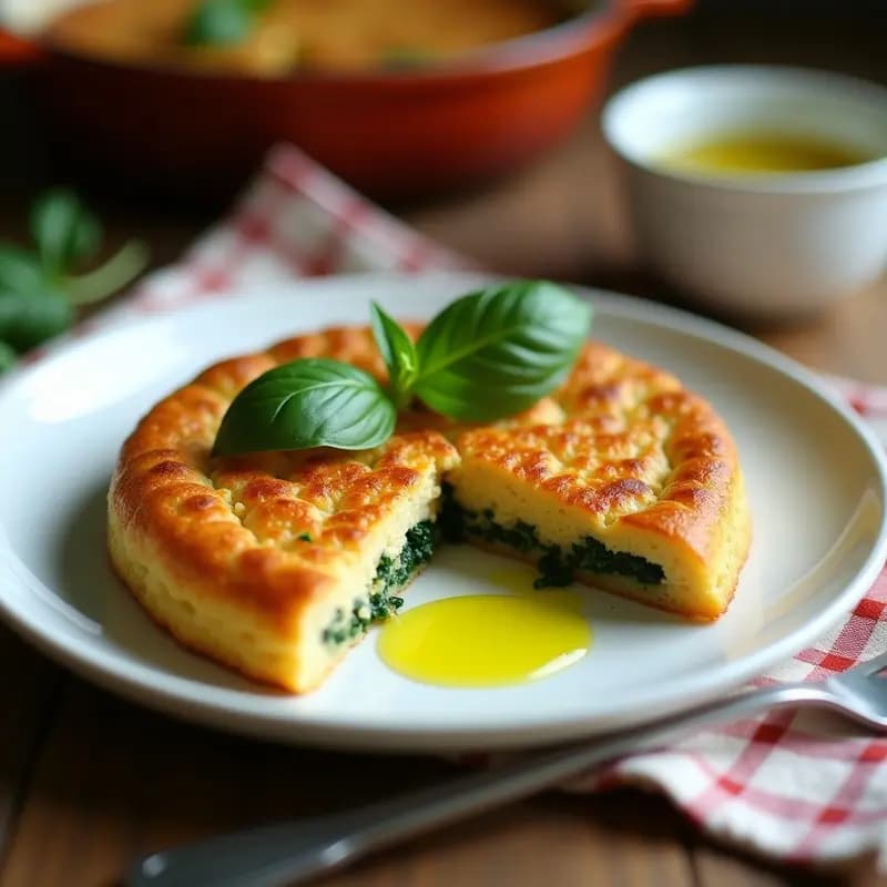 Pastel de Atún y Espinacas con Masa de Garbanzo: Receta Italiana en Olla Express Sin Harina