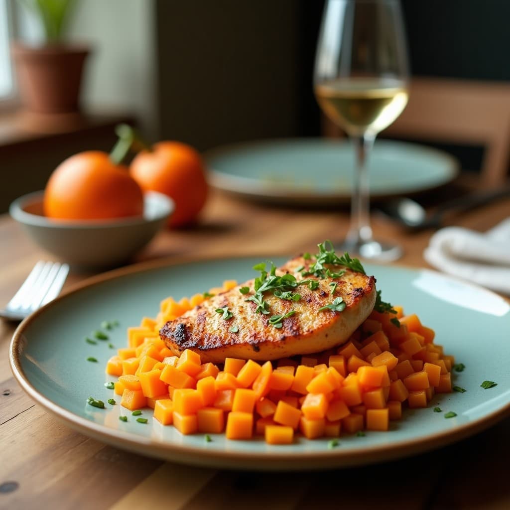 Pastel de Batata y Pollo al Curry con Masa de Almendra: Receta Keto en Airfryer