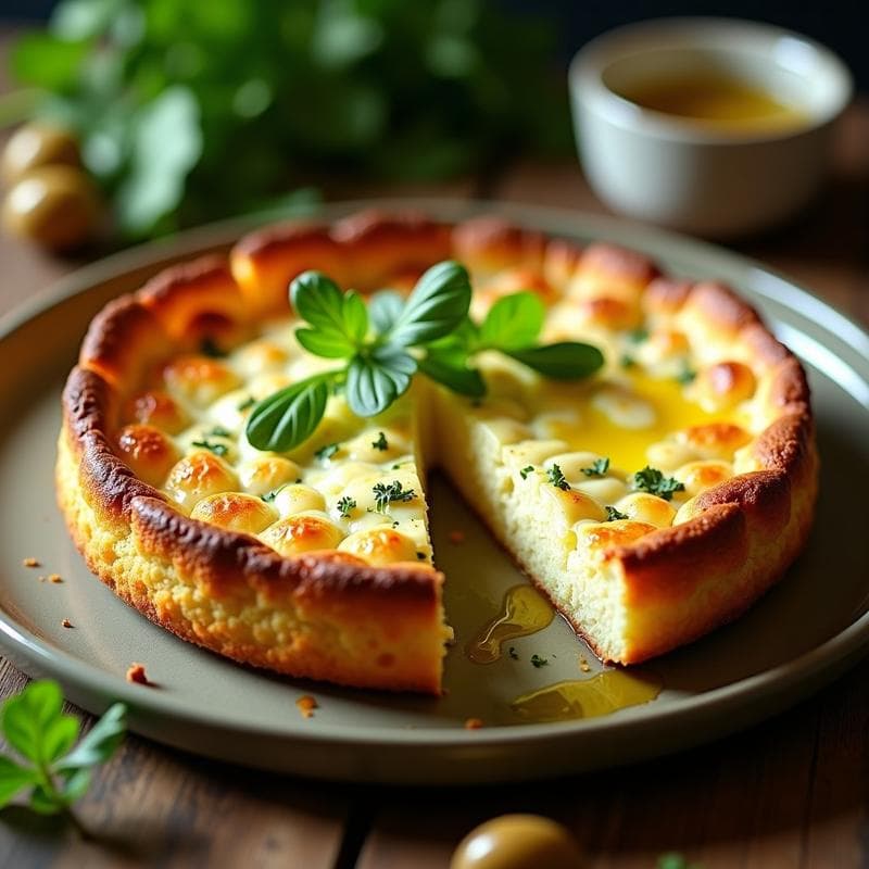 Pastel de Berros y Queso Feta con Masa de Coliflor: Receta Griega Keto