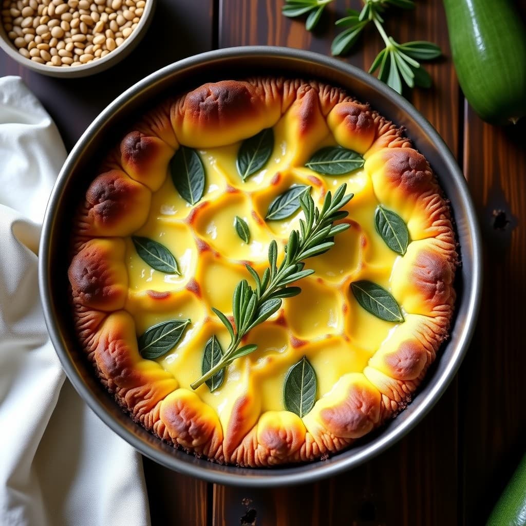 Pastel de Calabacín y Queso de Cabra con Costra de Semillas: Receta Keto en Airfryer