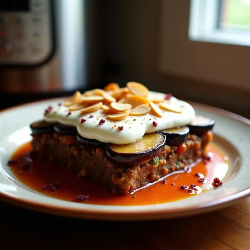 Pastel de Carne de Cordero y Berenjena: Receta Afgana en Olla Rápida