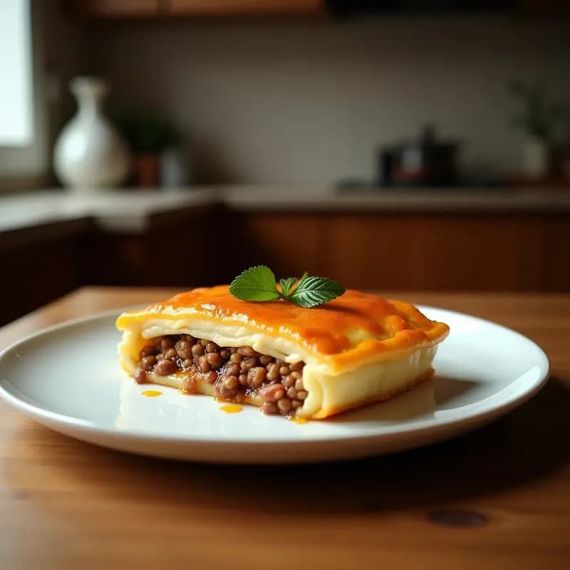 Pastel de carne Egipcio con Hojas de Parra: Receta Koshari en Olla Lenta