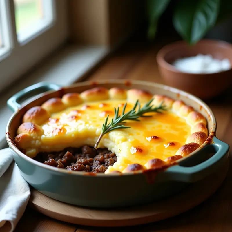 Pastel de Carne Inglesa con Puré de Coliflor: Receta Tradicional Baja en Carbohidratos