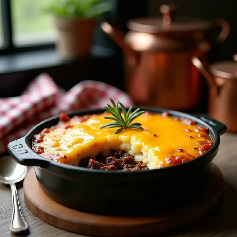 Pastel de Carne de Res y Puré de Papas con Queso: Receta Británica en Olla Lenta