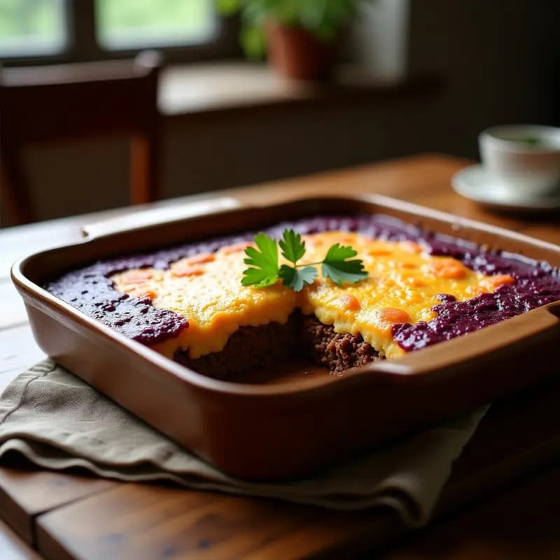 Pastel de Carne con Puré de Yautía: Receta Dominicana Reconfortante en Horno