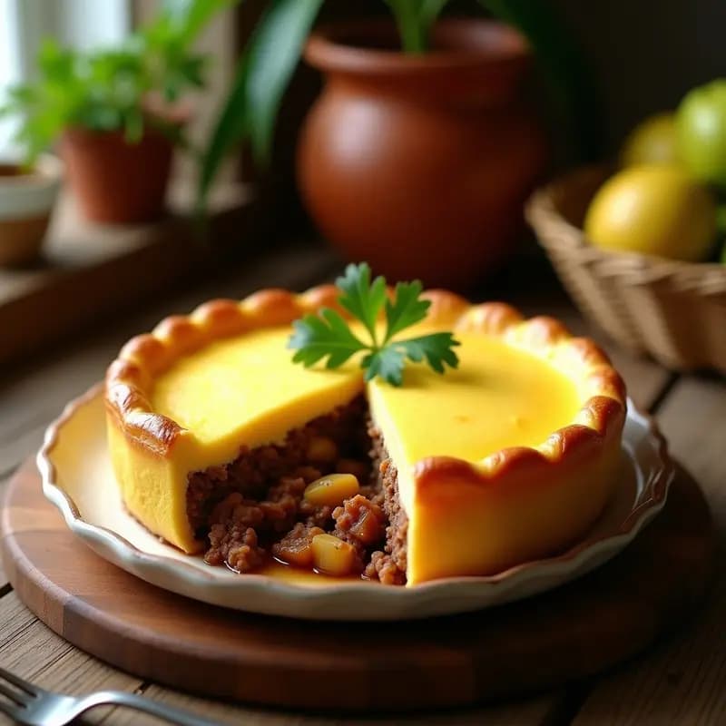 Pastel de Carne de Res y Guayaba con Puré de Yuca: Receta Cubana Tradicional