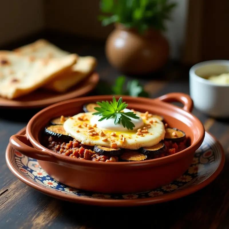 Pastel de carne Turco con Berenjena y Tomate: Receta de Layered Eggplant y Minced Meat
