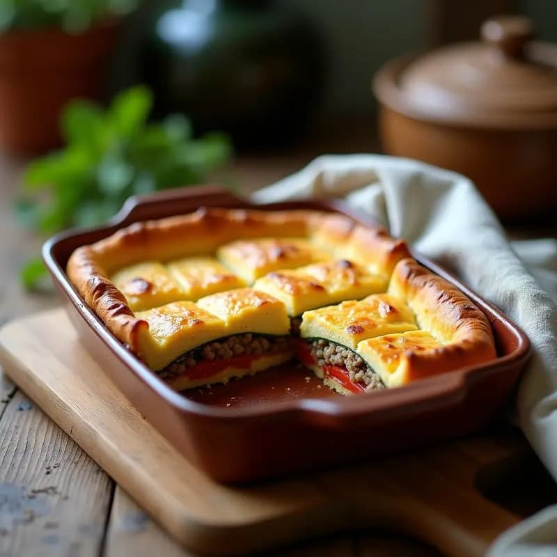 Pastel de Carnes y Verduras con Masa de Mijo: Receta Argentina Sin Gluten en Horno