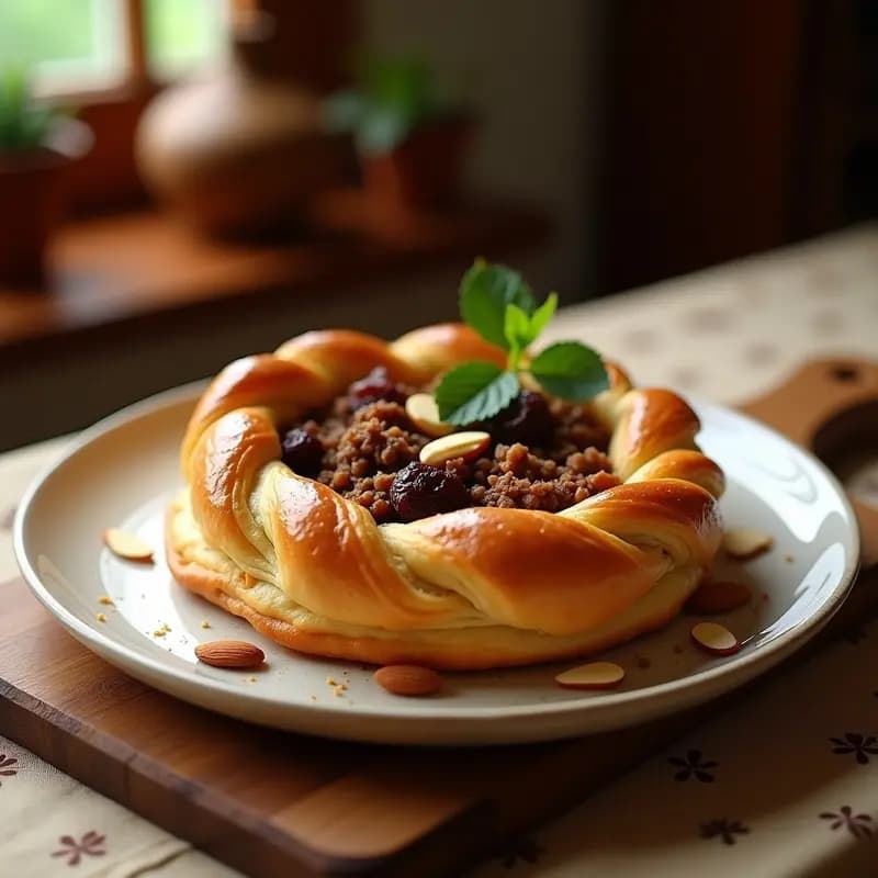 Pastel de Carne de Cordero y Pasas: Receta Marroquí con Especias Ras el Hanout