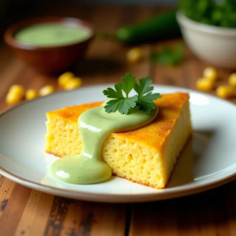 Pastel de Elote con Crema de Chile Poblano: Receta Mexicana de Verano Sin Horno
