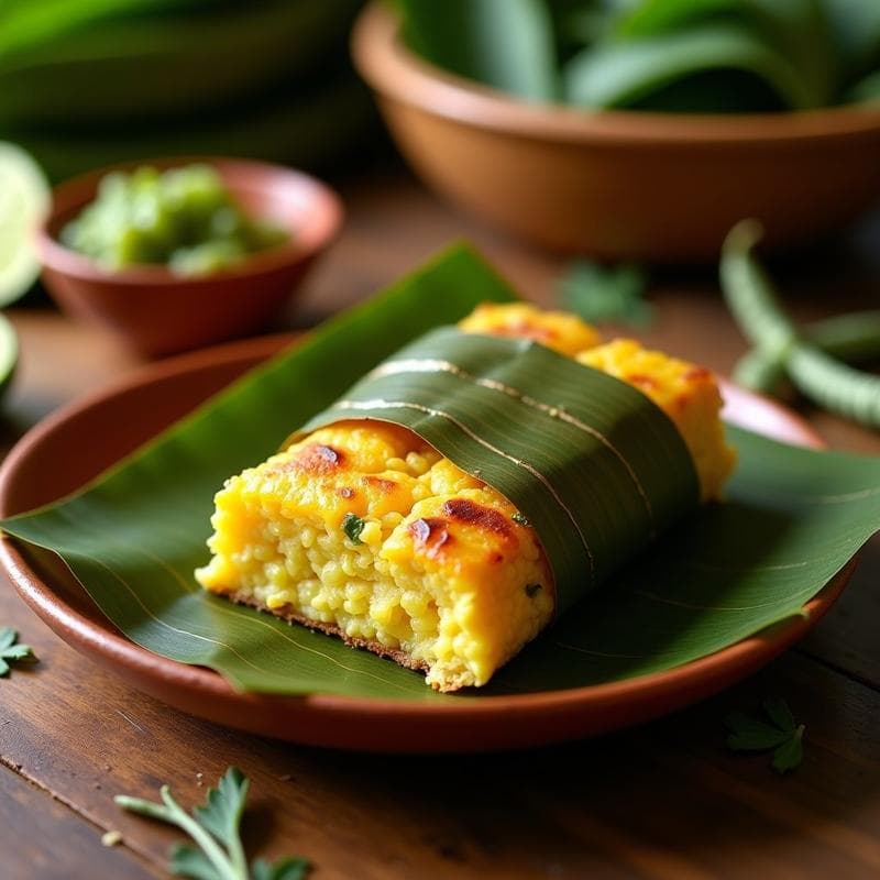 Pastel de Elote con Hojas de Plátano: Receta Tradicional Mexicana Vegana al Horno