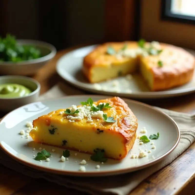 Pastel de Elote Mexicano con Chiles Poblanos: Postre Salado Tradicional sin Azúcar