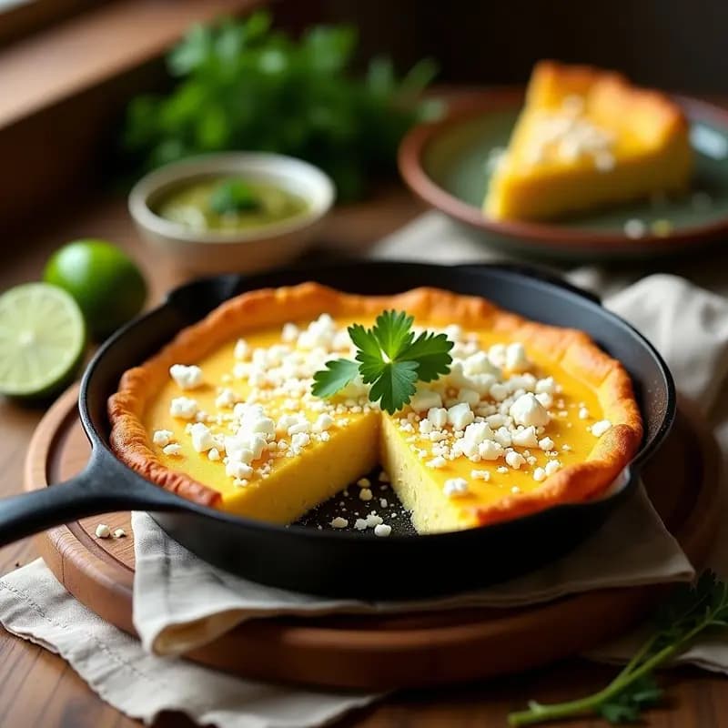 Pastel de Elote (Maíz) con Queso Cotija: Receta Mexicana Vegetariana y Reconfortante
