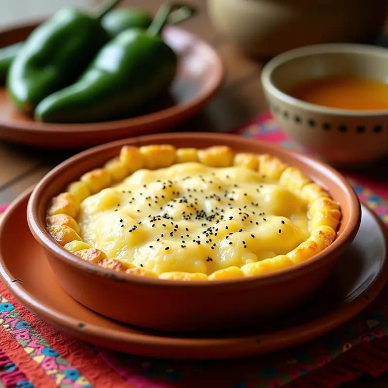 Pastel de Elote Mexicano con Queso Oaxaca y Chile Poblano: Receta Dulce-Salada al Horno