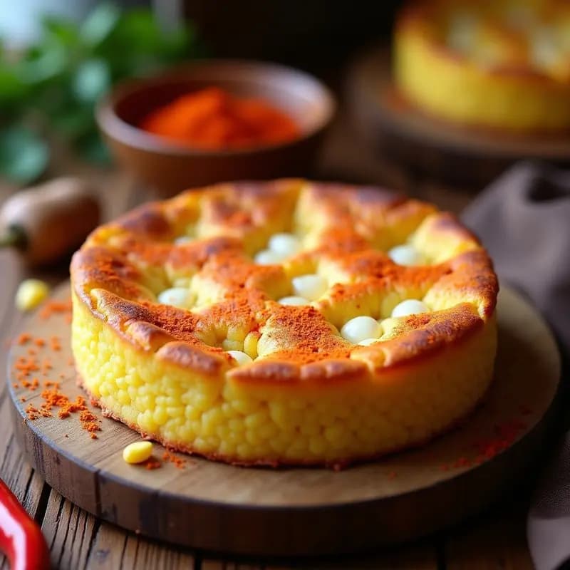 Pastel de Elote y Queso Panela con Chile en Polvo: Postre Mexicano Dulce-Salado