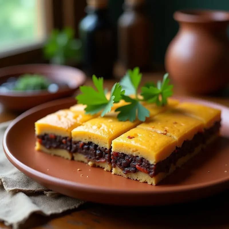 Pastel de Feijão Preto con Yuca: Versión Brasilera Sin Gluten y Vegana