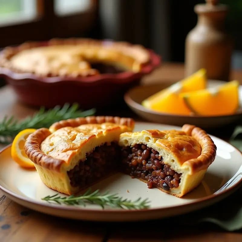 Pastel de Feijoada Brasileño: Tarta Salada con Frijoles Negros y Carne Secada