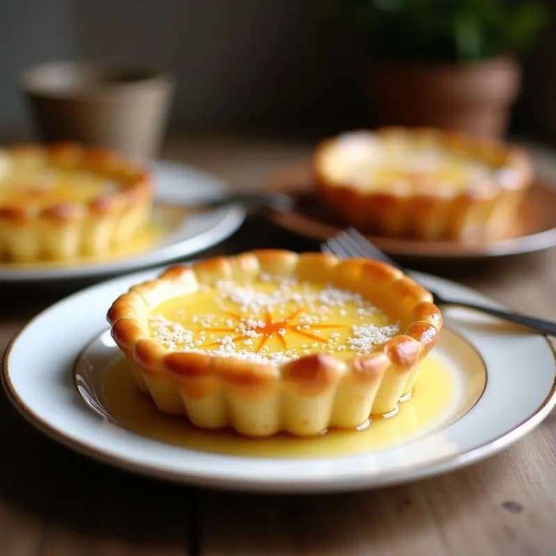 Pastel de Nata Vegano con Masa de Hojaldre de Coco: Postre Portugués Sin Lácteos