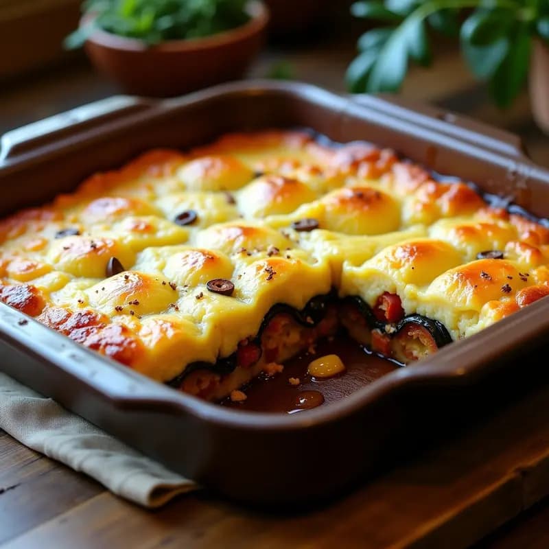 Pastel de Papa y Berenjena Vegano: Receta Argentina Sin Lácteos ni Huevo