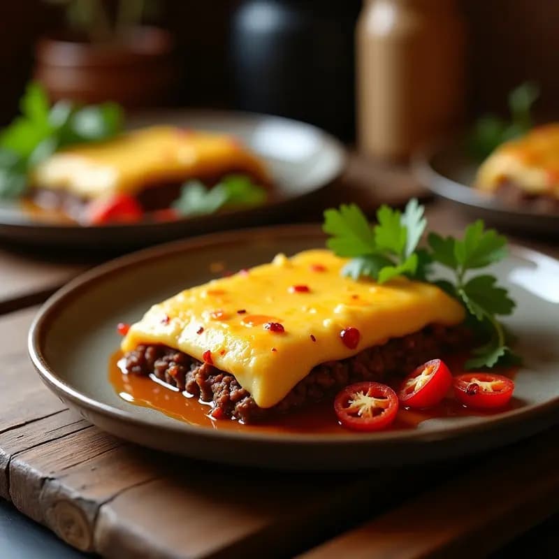 Pastel de Papa y Carne Picada con Salsa de Chipotle: Receta Argentina Gourmet