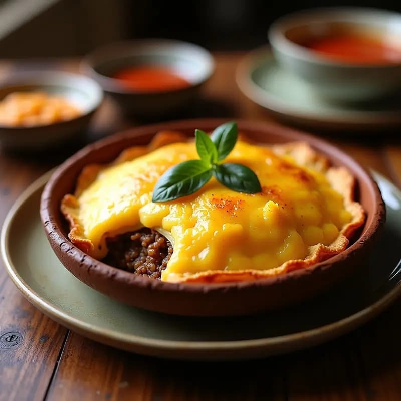 Pastel de Papa con Carne de Llama y Queso Andino: Receta Peruana Reconfortante en Horno