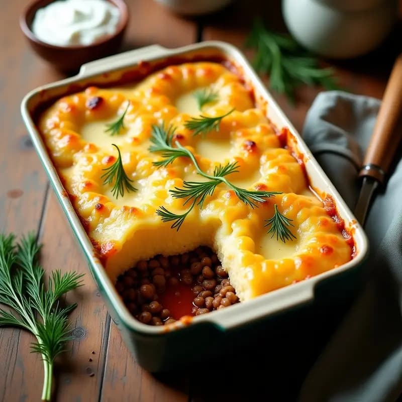 Pastel de Papa y Carne Picada: Receta Ucraniana Gratinada con Queso y Crema