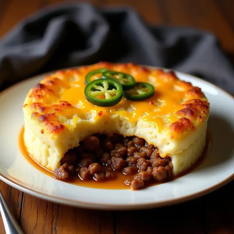 Pastel de Papa y Carne Picante: Receta británica reconfortante con toque de jalapeños
