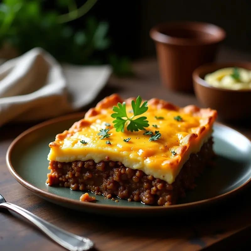 Pastel de Papa y Carne Picada de Soya: Receta Argentina Vegana con Bechamel de Avellanas