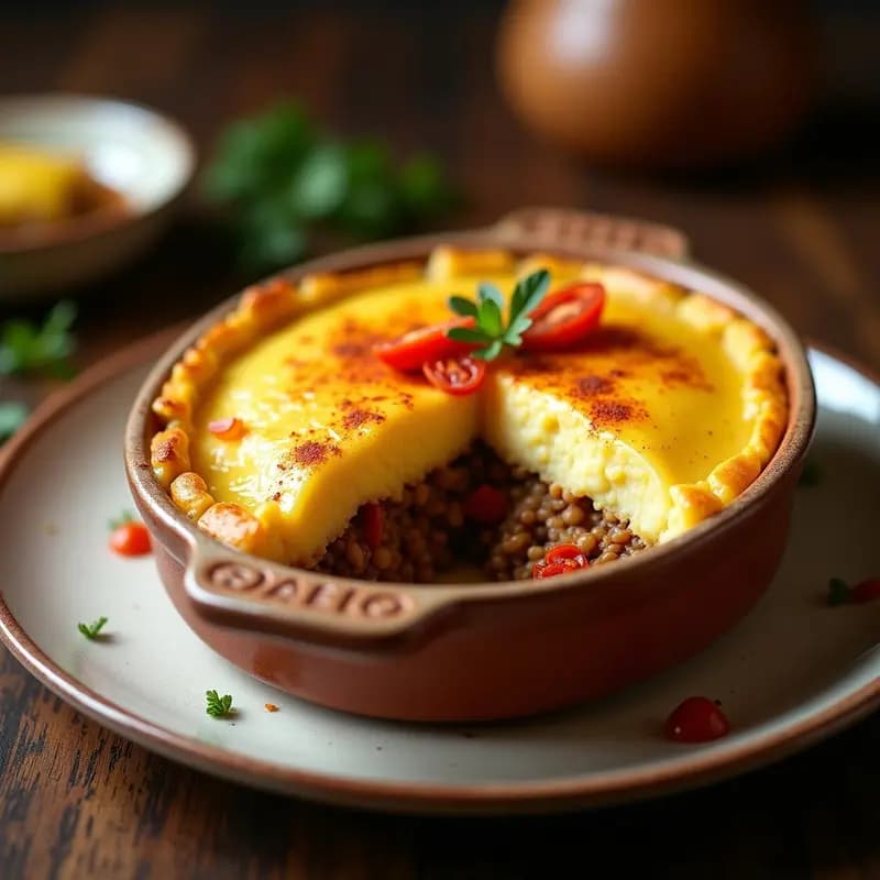 Pastel de Papa Chileno con Lentillas y Queso de Anacardo: Receta Vegana y Reconfortante