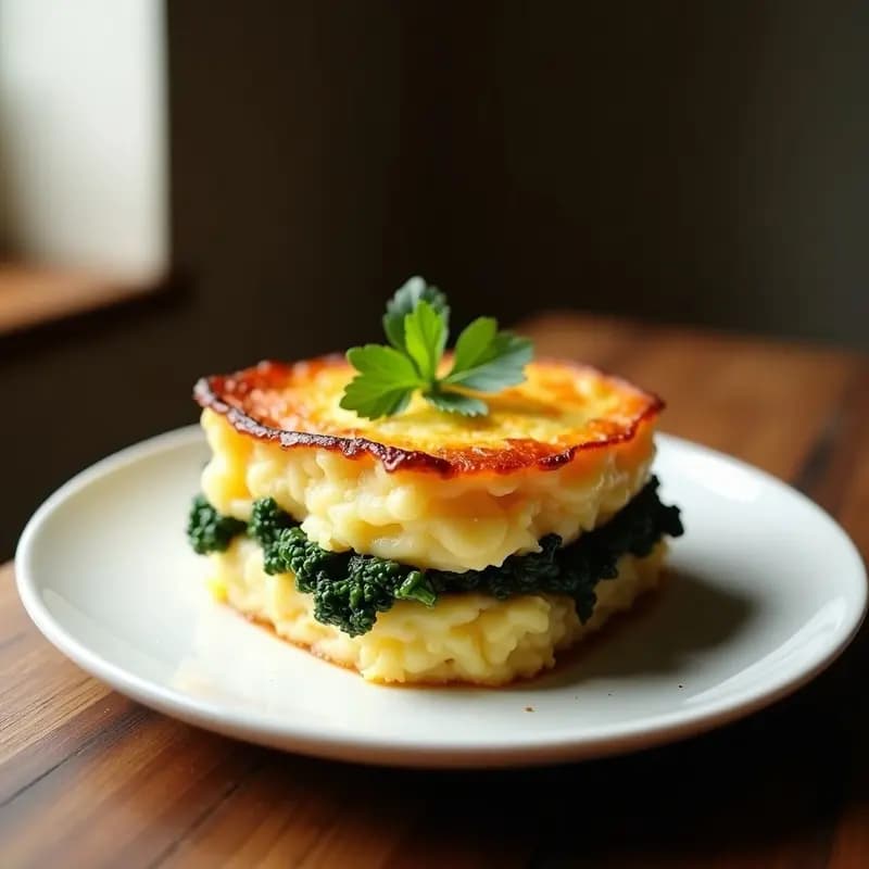 Pastel de Papa irlandés con Col Rizada y Queso Vegano: Comida Reconfortante Sin Lactosa