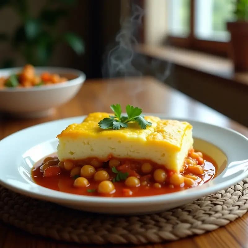 Pastel de Papa Colombiano con Garbanzos: Receta Vegana y Reconfortante en Olla Lenta