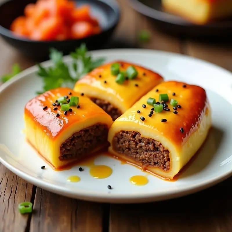 Pastel de Papa Coreano con Carne de Res: Gamja Jeon Reinventado con Toque Picante
