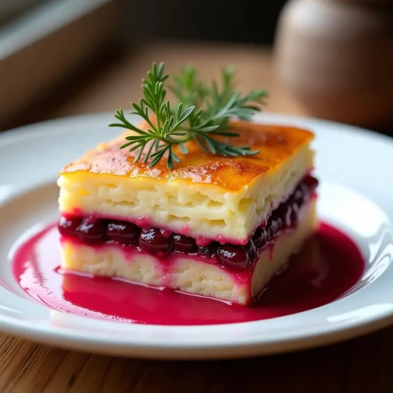 Pastel de Papa Danés con Salsa de Remolacha y Rábano: Receta Nórdica en Horno