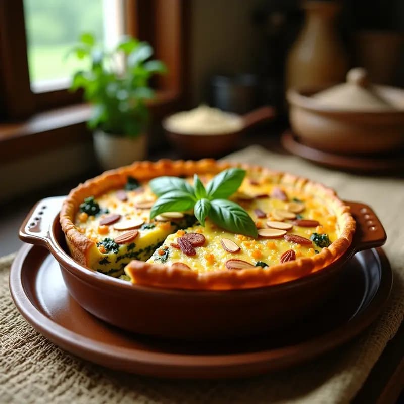 Pastel de Papa y Espinacas al Estilo Iraní: Receta Sin Carne y Sin Lácteos