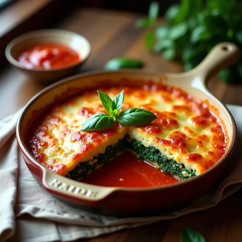 Pastel de Papa y Espinacas con Salsa de Tomate Casera: Receta Argentina Sin Gluten