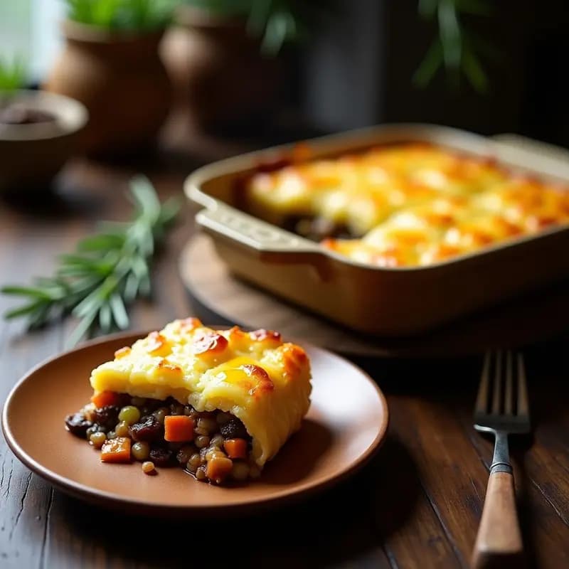 Pastel de Papa y Hongos Porcini: Receta Argentina Sin Lactosa y Reconfortante
