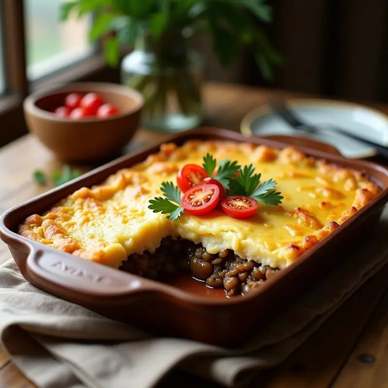 Pastel de Papa y Hongos Shiitake: Receta Argentina Vegana con Crema de Avena