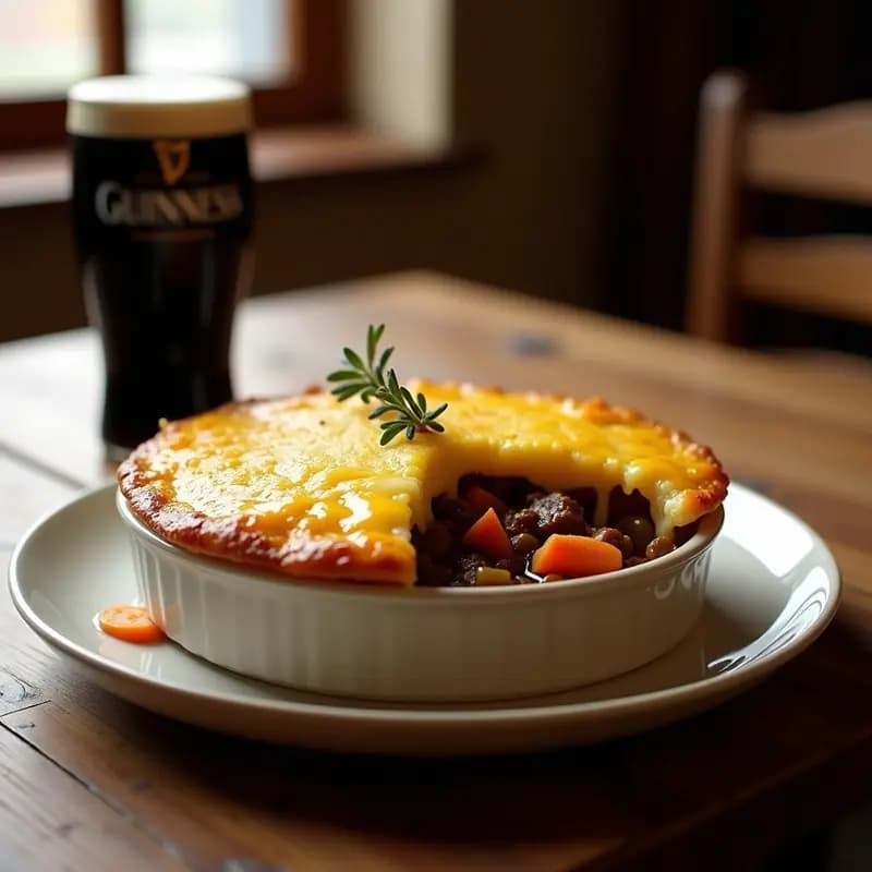 Pastel de Papa Irlandés con Carne de Res y Guinness: Receta Reconfortante para Invierno