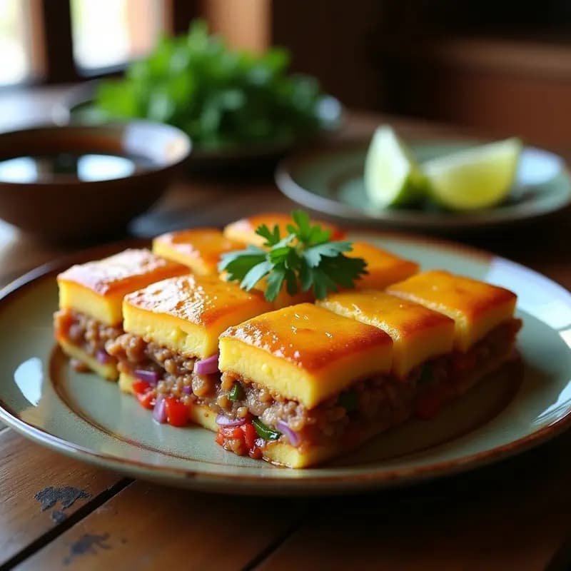 Pastel de Papa Peruano con Relleno de Lomo Saltado: Receta Fusion Peruano-China en Horst