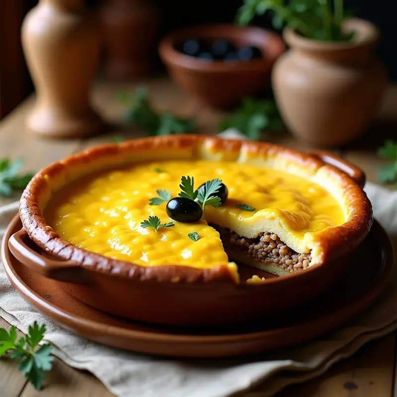 Pastel de Papa Peruano con Relleno de Carne de Alpaca: Receta Andina Tradicional y Nutritiva