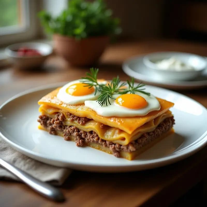 Pastel de Papa Ruso con Carne y Huevo Duro: Receta Tradicional en Capas