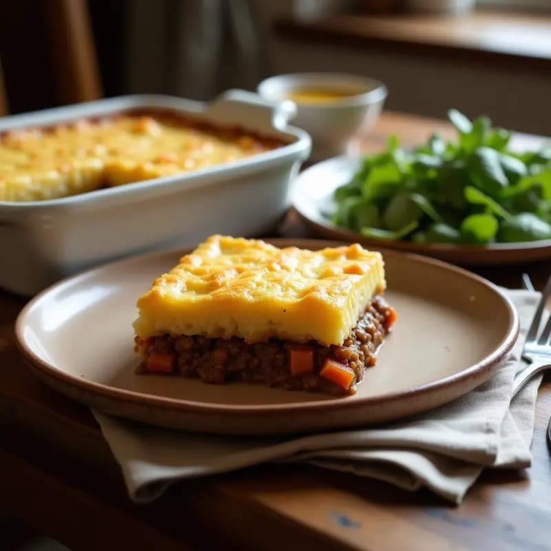 Pastel de Papa Russet y Carne Molida con Queso Parmesano: Receta Británica Clásica y Abundante
