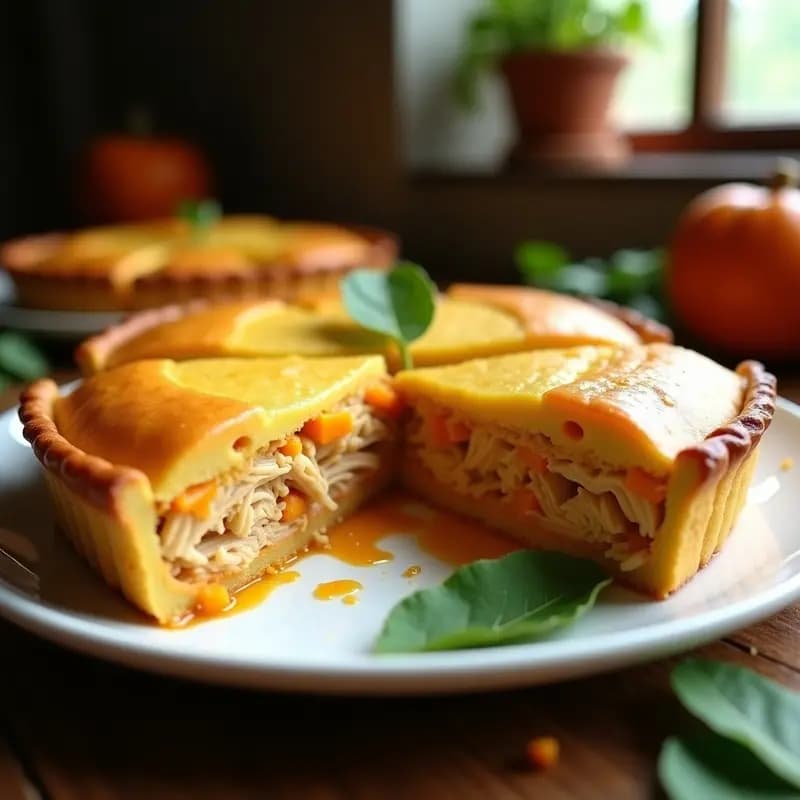 Pastel de Pollo y Auyama Venezolano: Receta Tradicional con Masa de Maíz en Olla